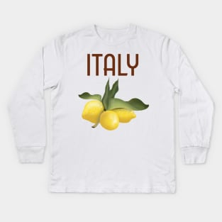 Italy Lemons Kids Long Sleeve T-Shirt